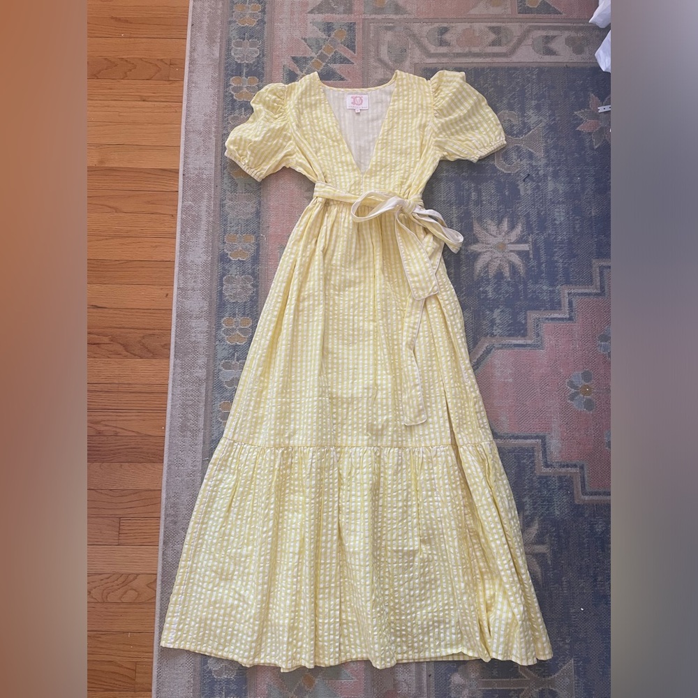 Victoria Dunn Seersucker Maxi Dress